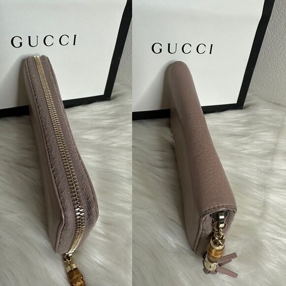💯Authentic Gucci Zipped Leather Long Wallet🍀 - Picture 4 of 14